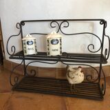 Massive forged iron shelf