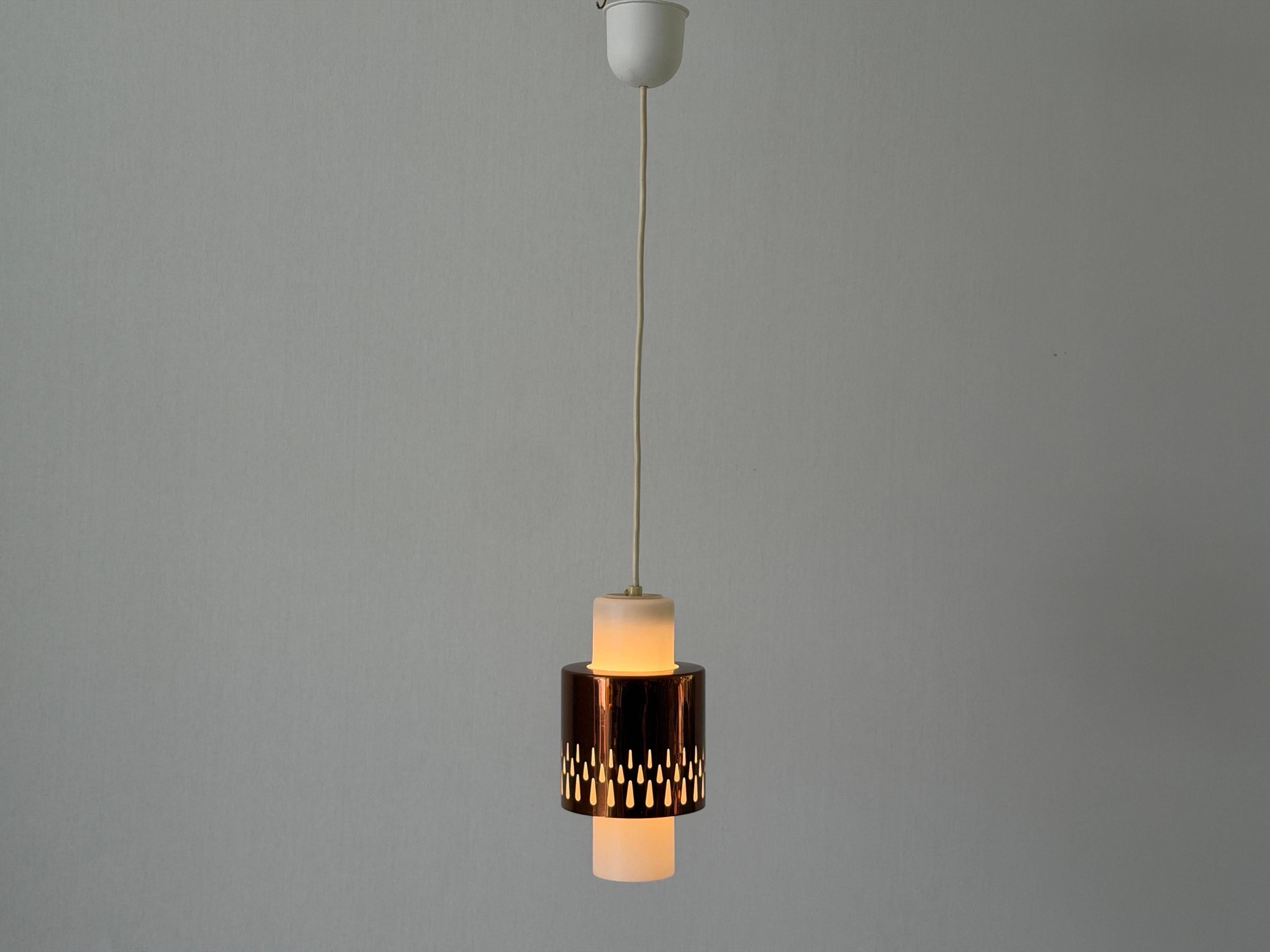 Mid-century brass and glass ceiling light, 1960s, Germany