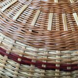 Lot of 3 bamboo lidbaskets