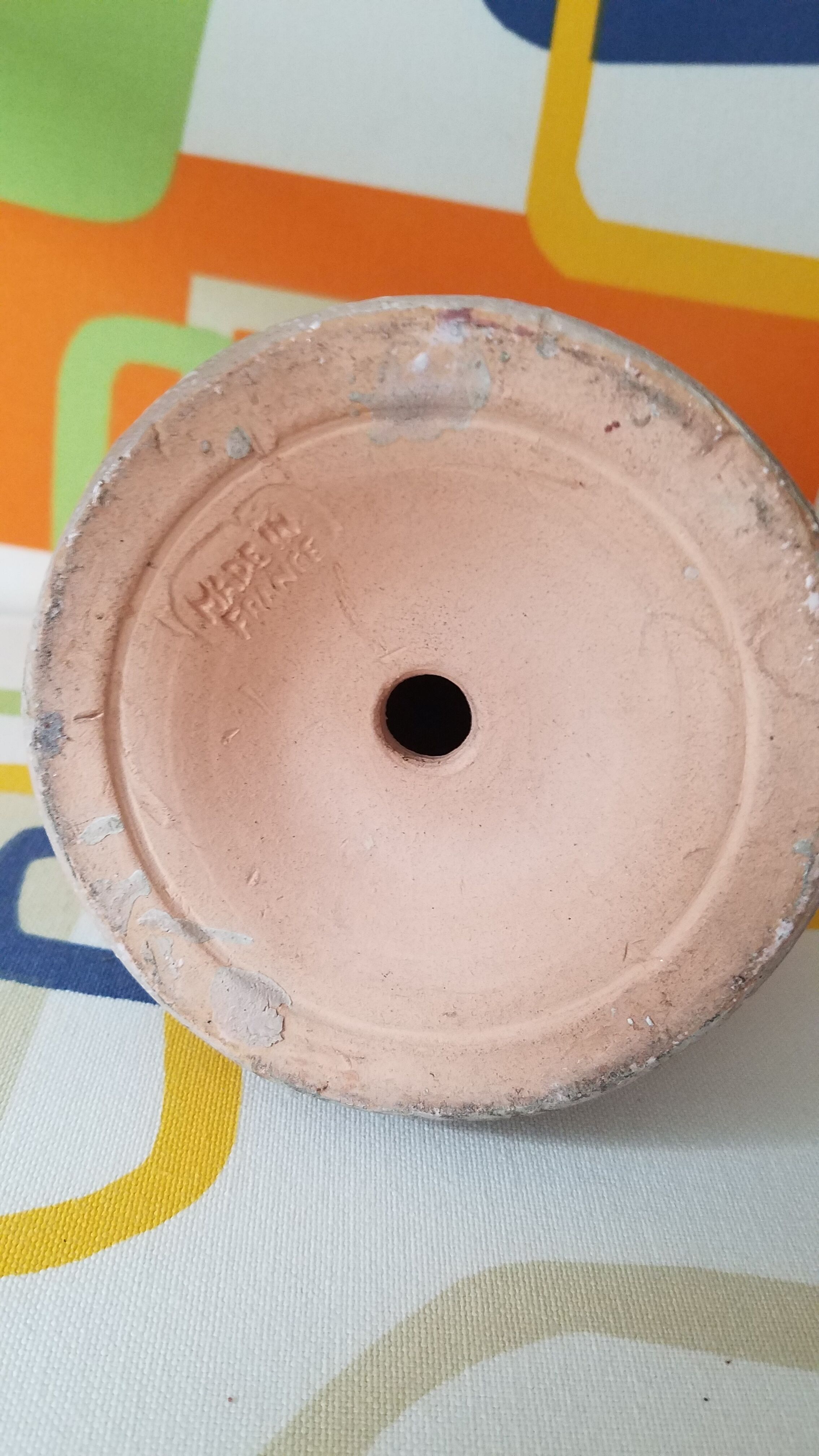 Bedside lamp in vintage earthenware