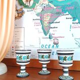 3 vintage handmade cups Cyprus