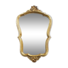 Miroir en bois doré style baroque.
