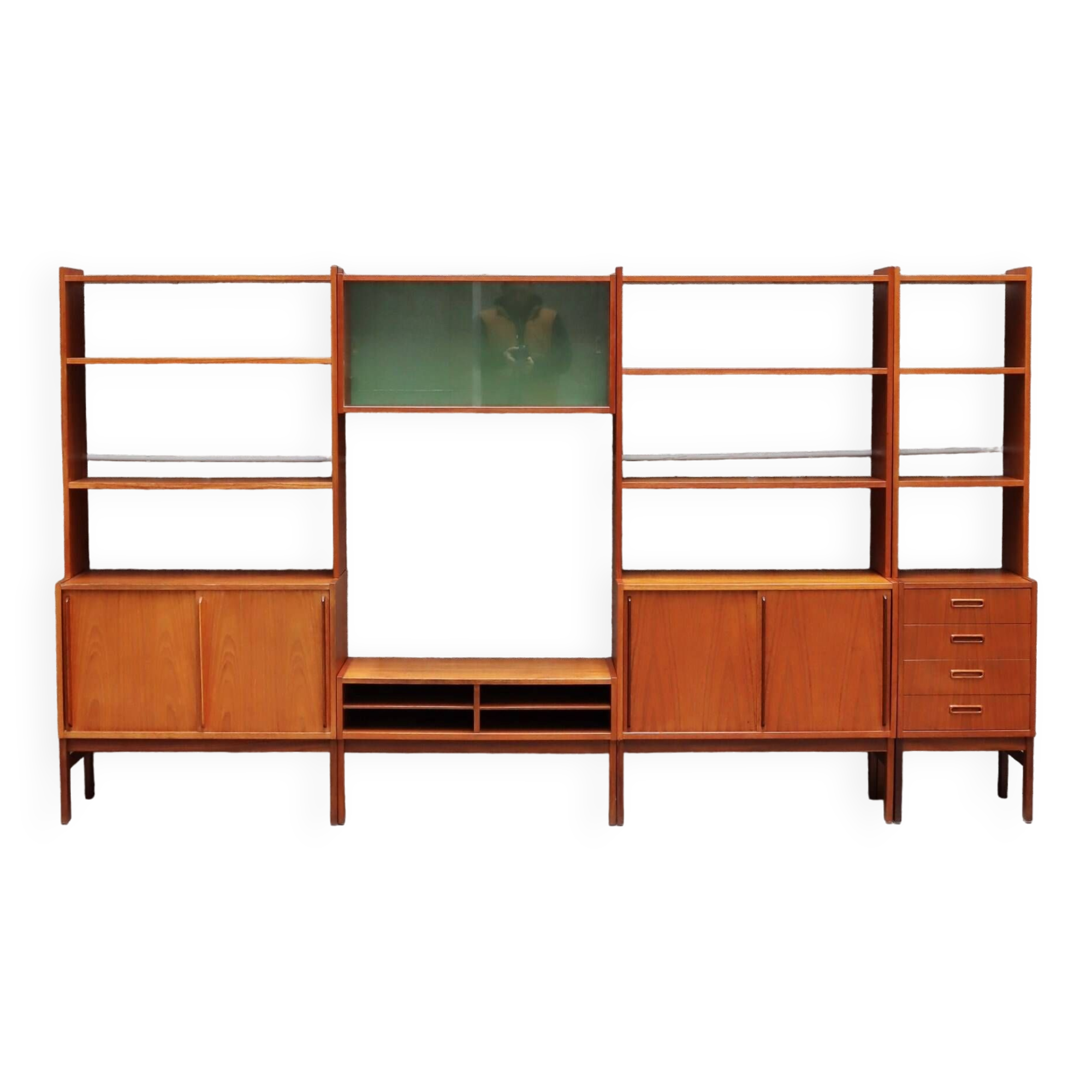 Bibliothèque scandinave modulable années 60