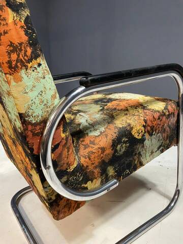 Pair of functionalist chromed armchairs, Eastern Europe, 1950s