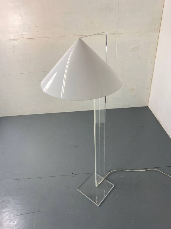 Lampadaire space age en verre acrylique par harco loor, 1980s