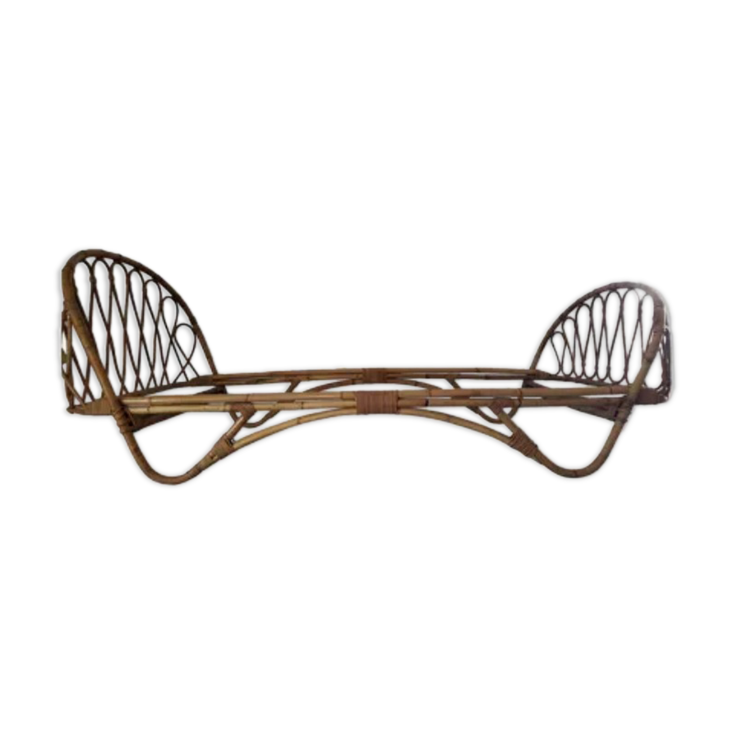 Rattan bed and bedside set