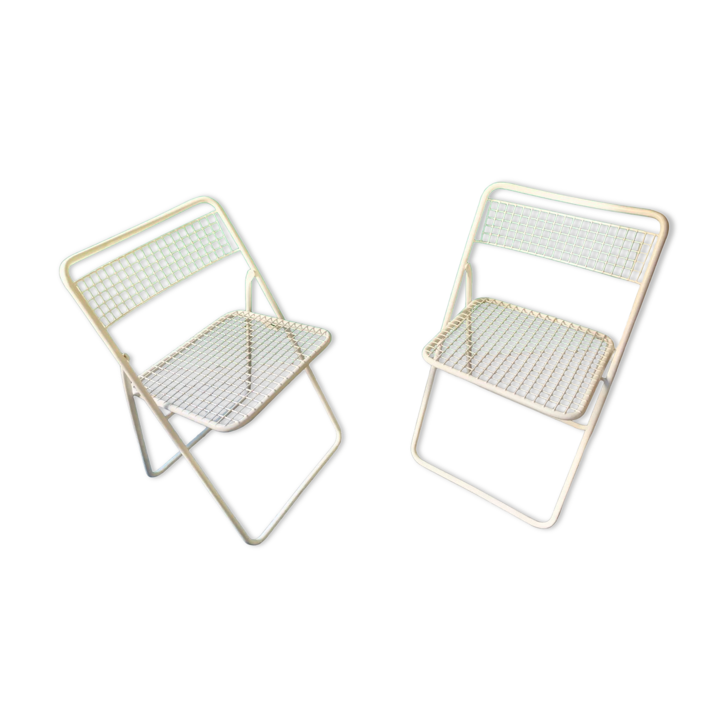 Series of 2 folding chairs signed Ému Italien