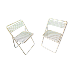 Série de 2 chaises pliables signée