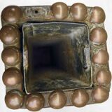 Embossed metal vase by alfred daguet, 1900 art nouveau period