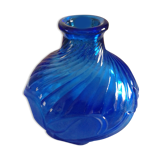 Blue glass vase. Art Deco
