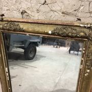 Period Mirror Restoration in gilded stucké wood, France 19th. Century 60x81cm