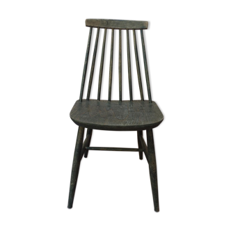 Chaise scandinave verte en bois