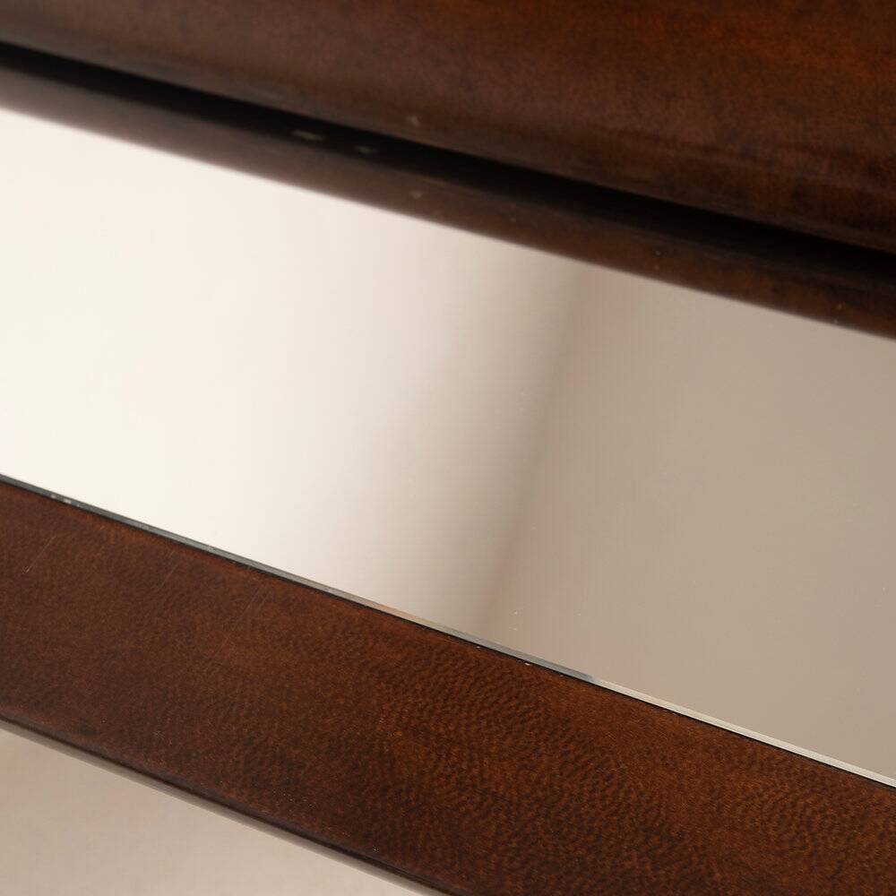 Coffee table model 2315 in parchment and mirrors by Giorgio Tura for Tura, 1980