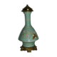 Art-new lamp foot in enamelled earthenware and bronze