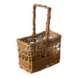 Wicker bottle basket 1970