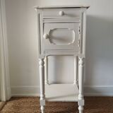 Farrow & Ball white painted high bedside table
