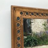 Rectangular mirror in gilded wood