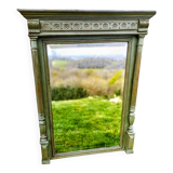 Antique olive green mirror