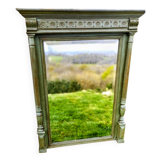 Antique olive green mirror