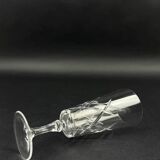 Set of 6 Lorraine crystal champagne flutes, 17 cm