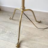 Vintage brass and bronze tripod floor lamp