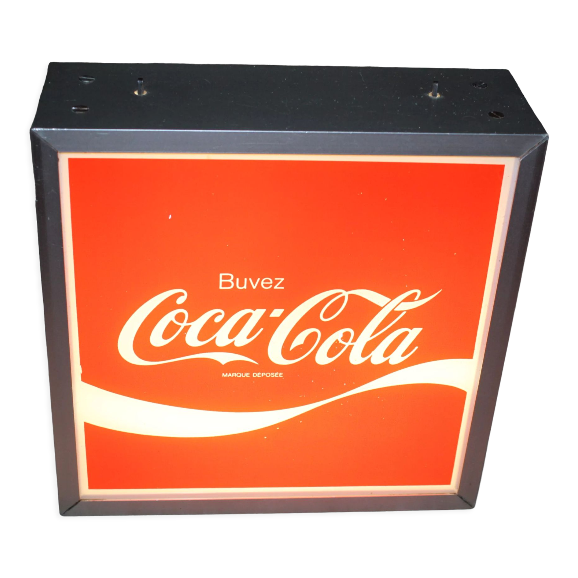 Illuminated Coca Cola bar sign