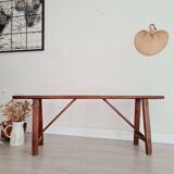 Old wooden farm bench