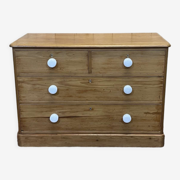 Commode anglaise du XIXème en pitch pin