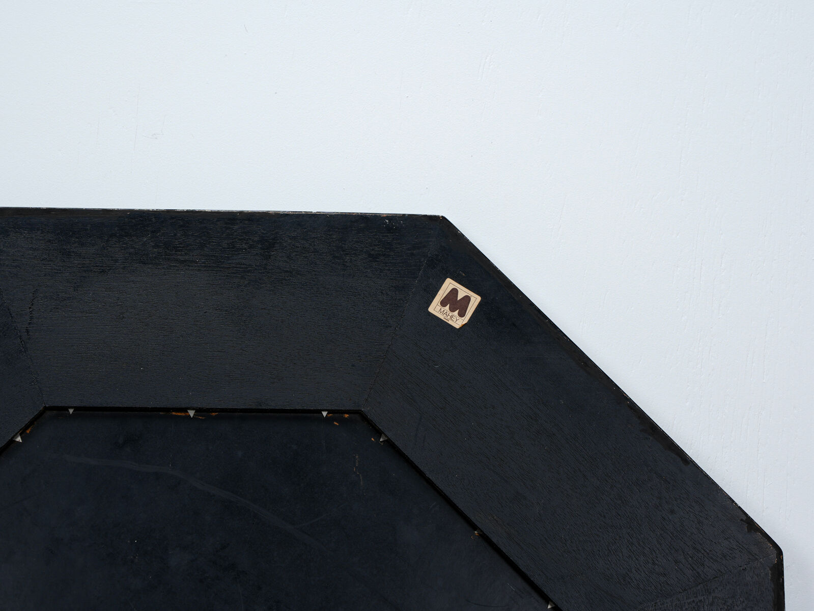 Jean-Claude Mahey lacquer and brass mirror, circa 1970