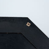 Jean-Claude Mahey lacquer and brass mirror, circa 1970
