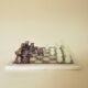 Onyx and marble chess set