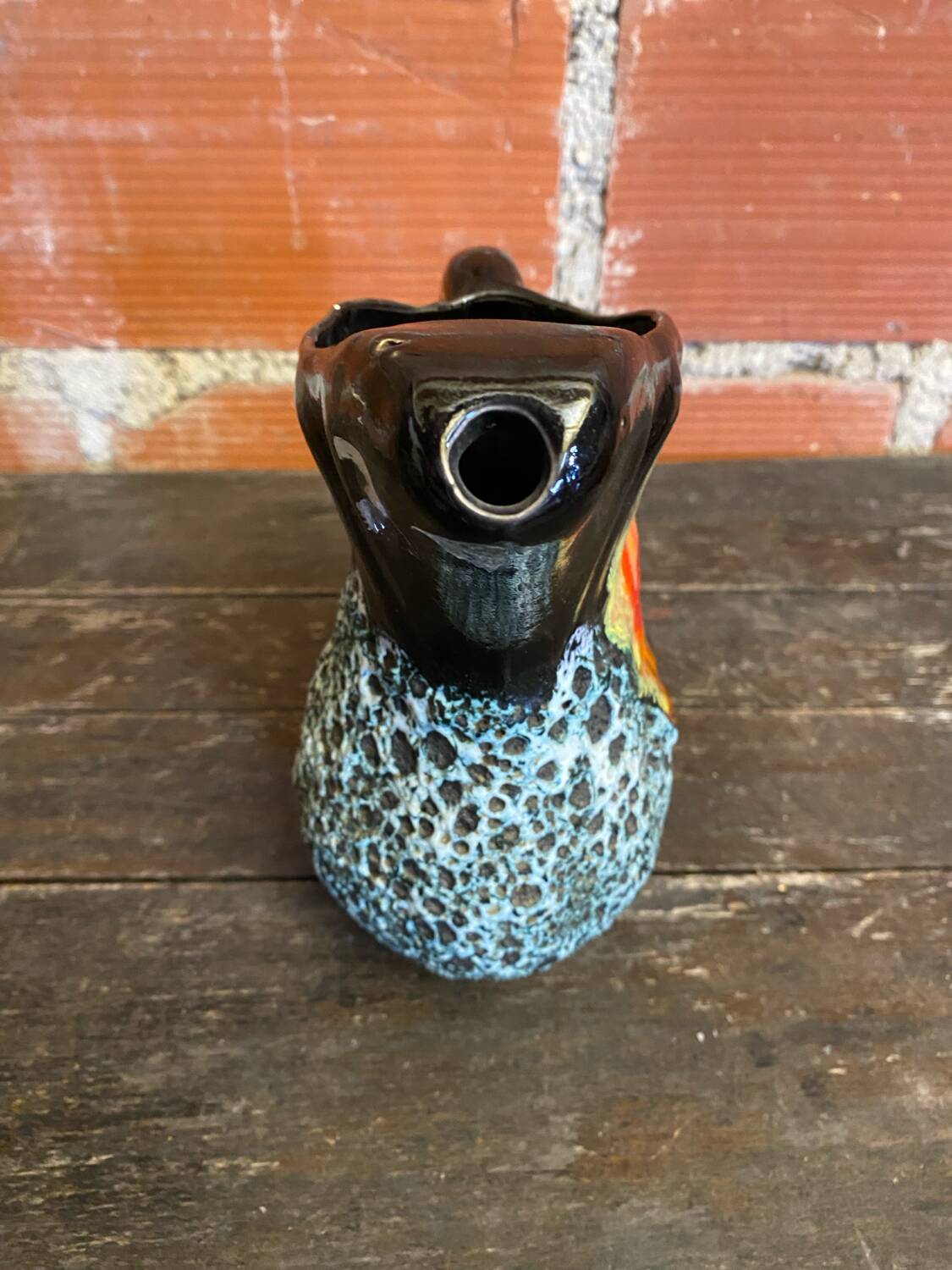Old Pichet VALLAURIS Fat Lava Polychrome Ceramic Vintage