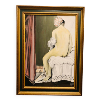 Tableau reproduction la baigneuse de jean auguste Dominique Ingres