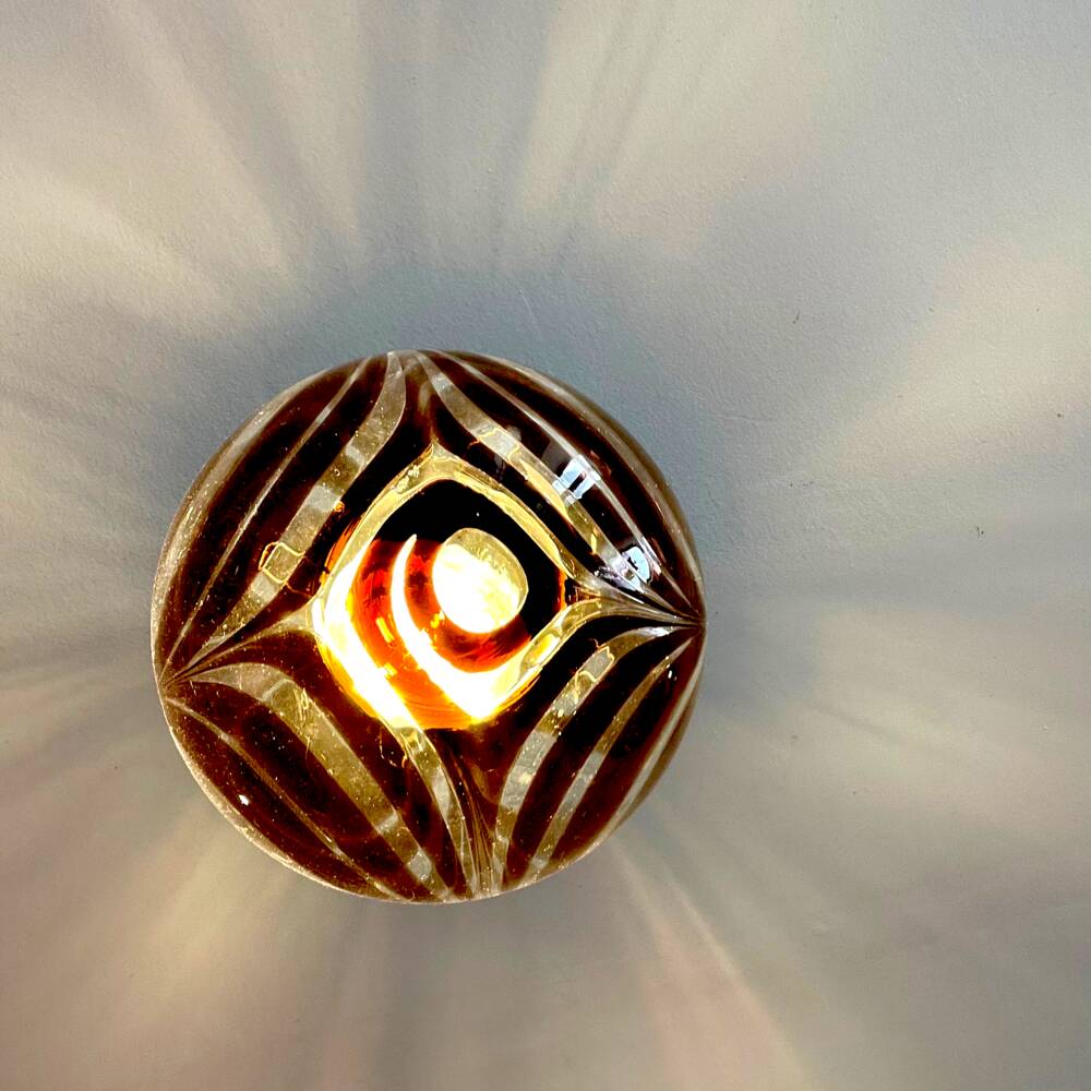 Art Deco style swirl glass light by Marinha Grande