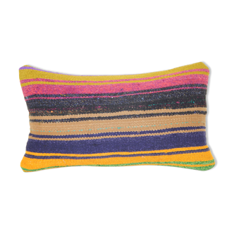 Turkish Kilim lumbar cushion cover