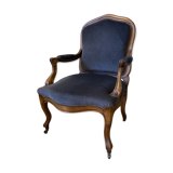 Voltaire armchair in walnut Louis Philippe