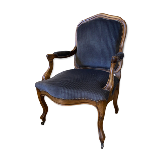 Fauteuil voltaire en noyer Louis Philippe