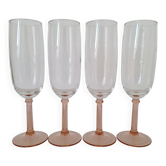 Vintage pink champagne flute Luminarc
