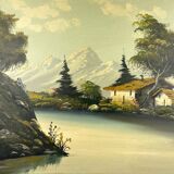 G. Taverna, Grand Landscape, 19th century, Oil on Canvas, Framed