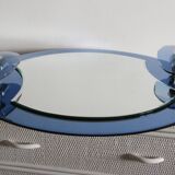 Cobalt blue mirror, Italian design, circa 1970