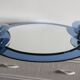 Miroir bleu cobalt, design italien, circa 1970