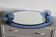 Miroir bleu cobalt, design italien, circa 1970
