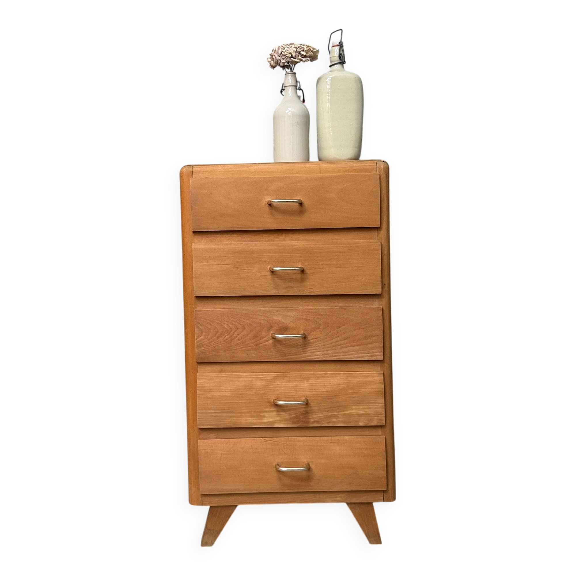 Commode vintage à 5 tiroirs (rénovée)