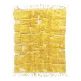Tapis marocain jaune sur mesure en laine, Limona