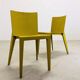 Deux chaises "Alfa" de couleur jaune de Hannes Wettstein pour Molteni
