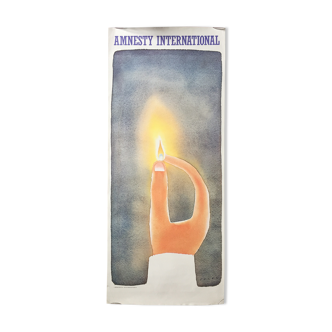 Original poster "Amnesty International" by Folon 1986