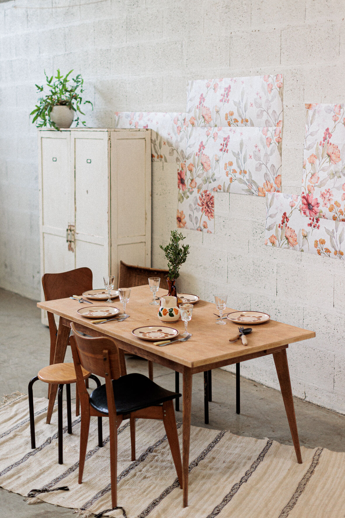 Wooden table Scandinavian type – year 60s