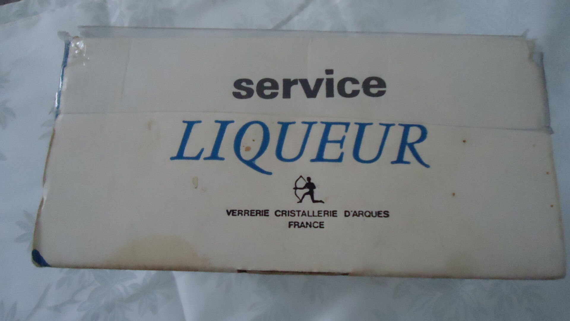 Vintage crystal arque liqueur service