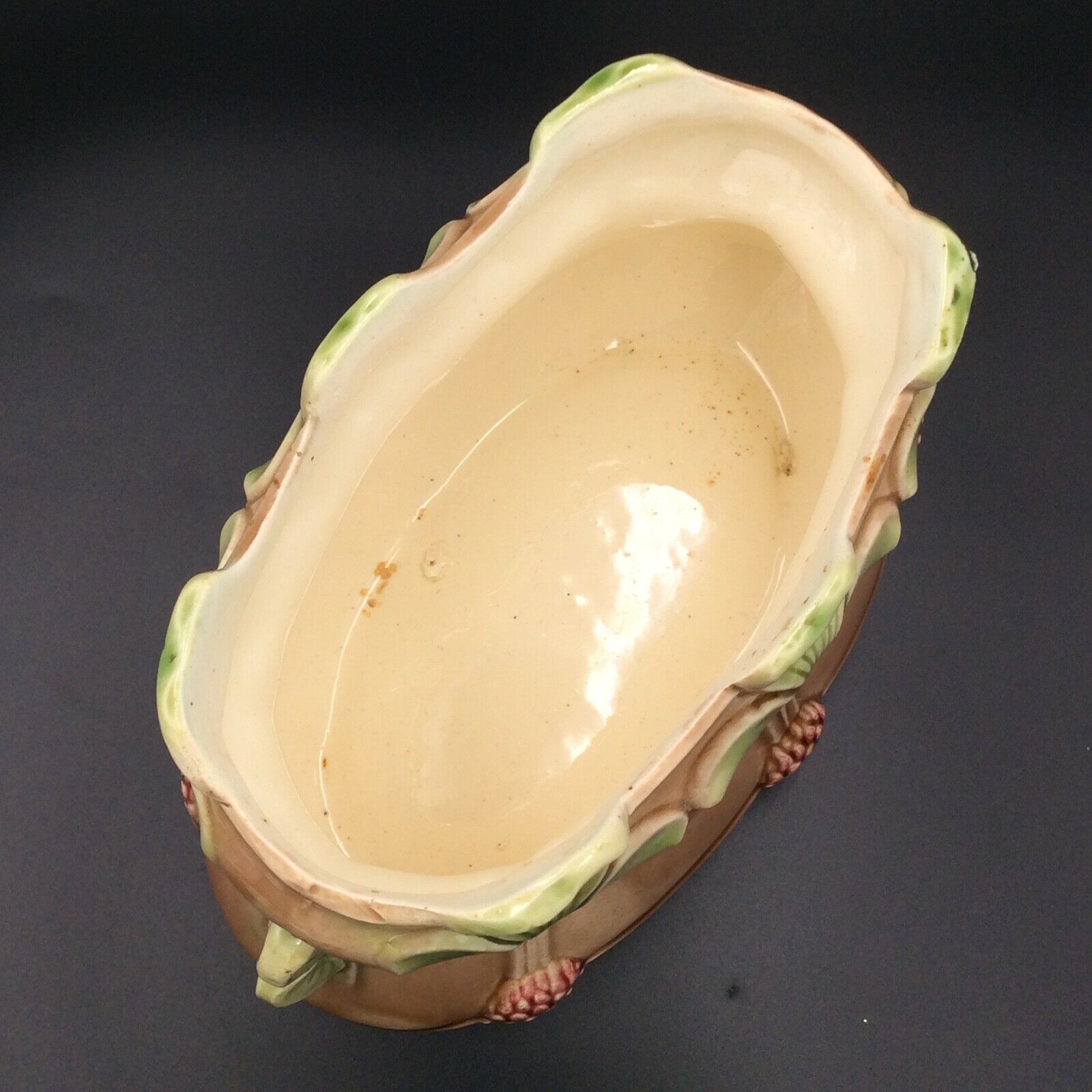 Gardener old art nouveau earthenware slurry decorated with clover n° 272