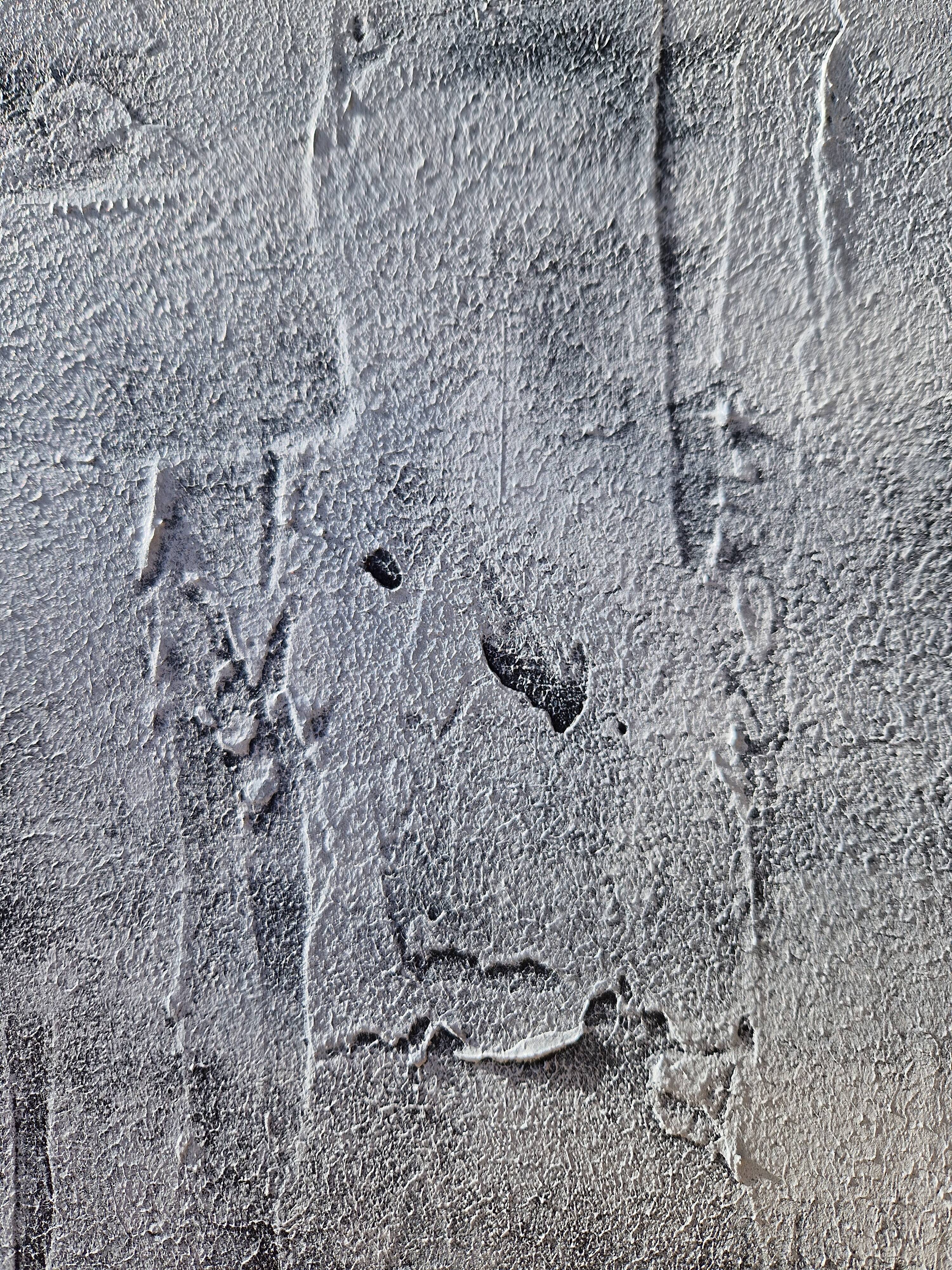 Minimalist monochrome abstract painting white